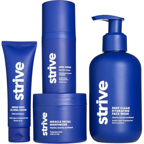 Mens Skin Care Set, 4 Piece Anti Aging Routine with Retinal and Vitamin C