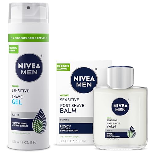 NIVEA MEN Sensitive Shaving Set for Men, Variety Pack, 2 Items