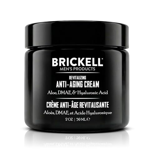 Brickell Men's Revitalizing Anti-Aging Cream For Men, Anti Wrinkle Night Face Cream To Reduce Fine L